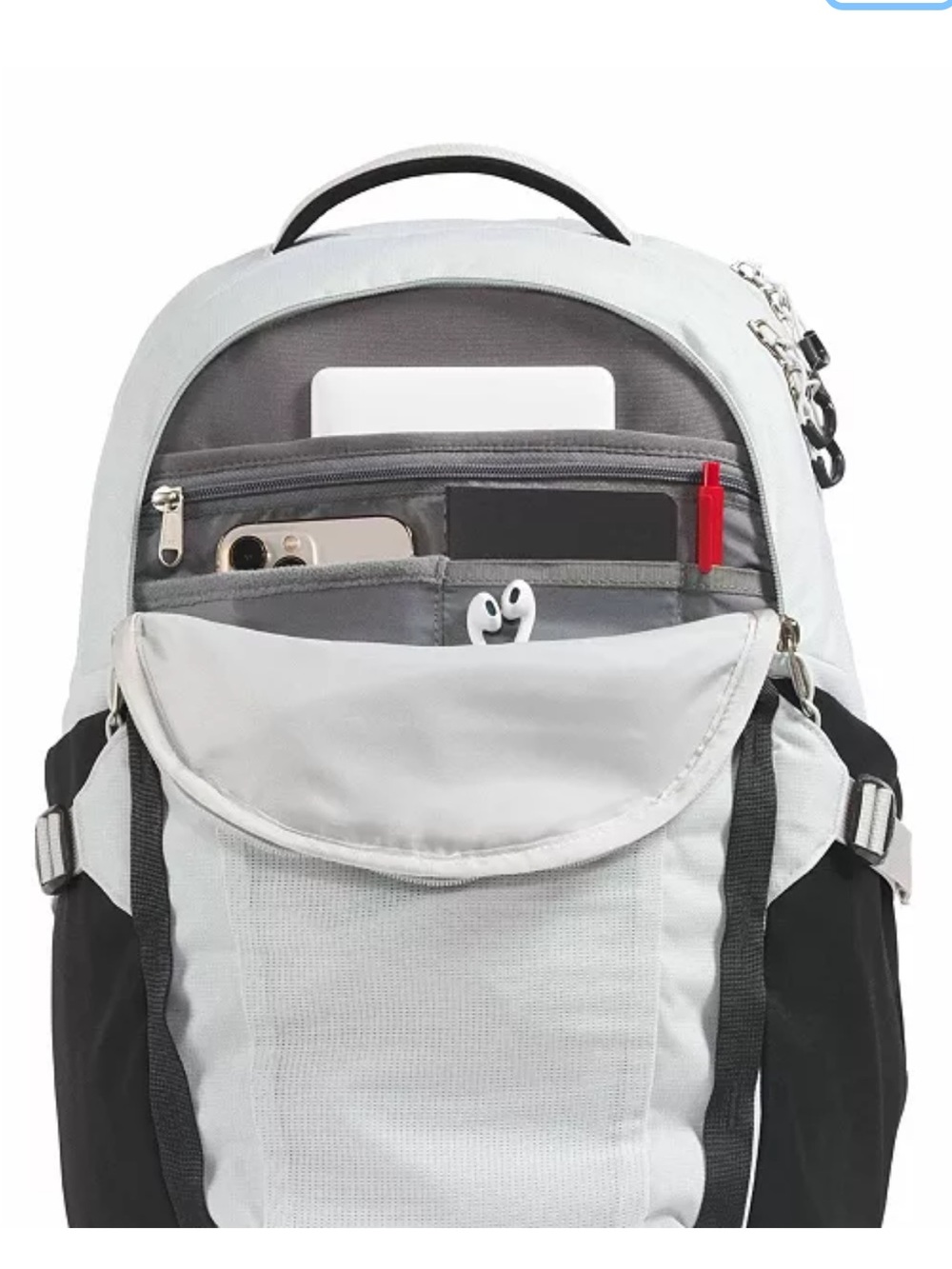The North Face Surge Commuter Laptop Backpack - Light Gray and Black - Picture 4 of 16